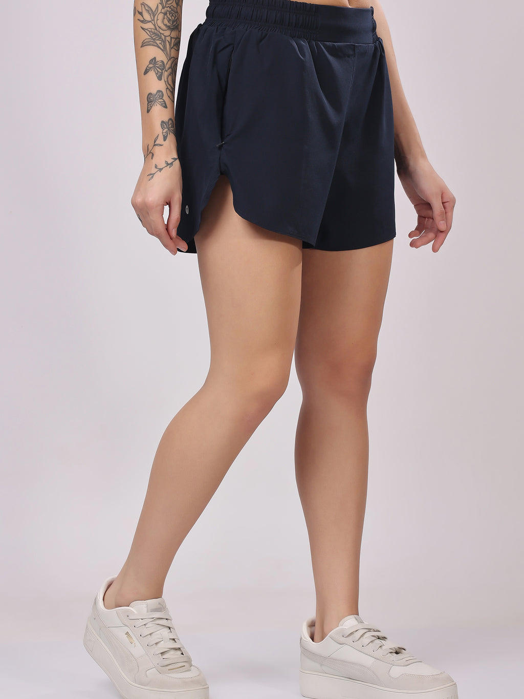 Navy Blue Dual Shorts – Soft Feel, Flex Fit, All Day Comfort