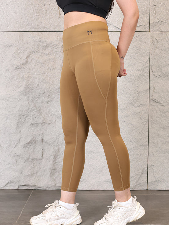 Sepia Brown Solid Leggings – Ultra Soft, Sleek Fit, Perfect Stretch
