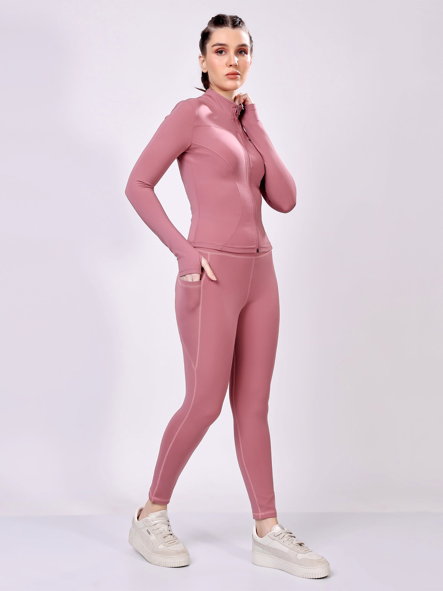 Power Pair Wine Co-Ord Set – Stretchable, Supportive Fit, All-Day Comfort