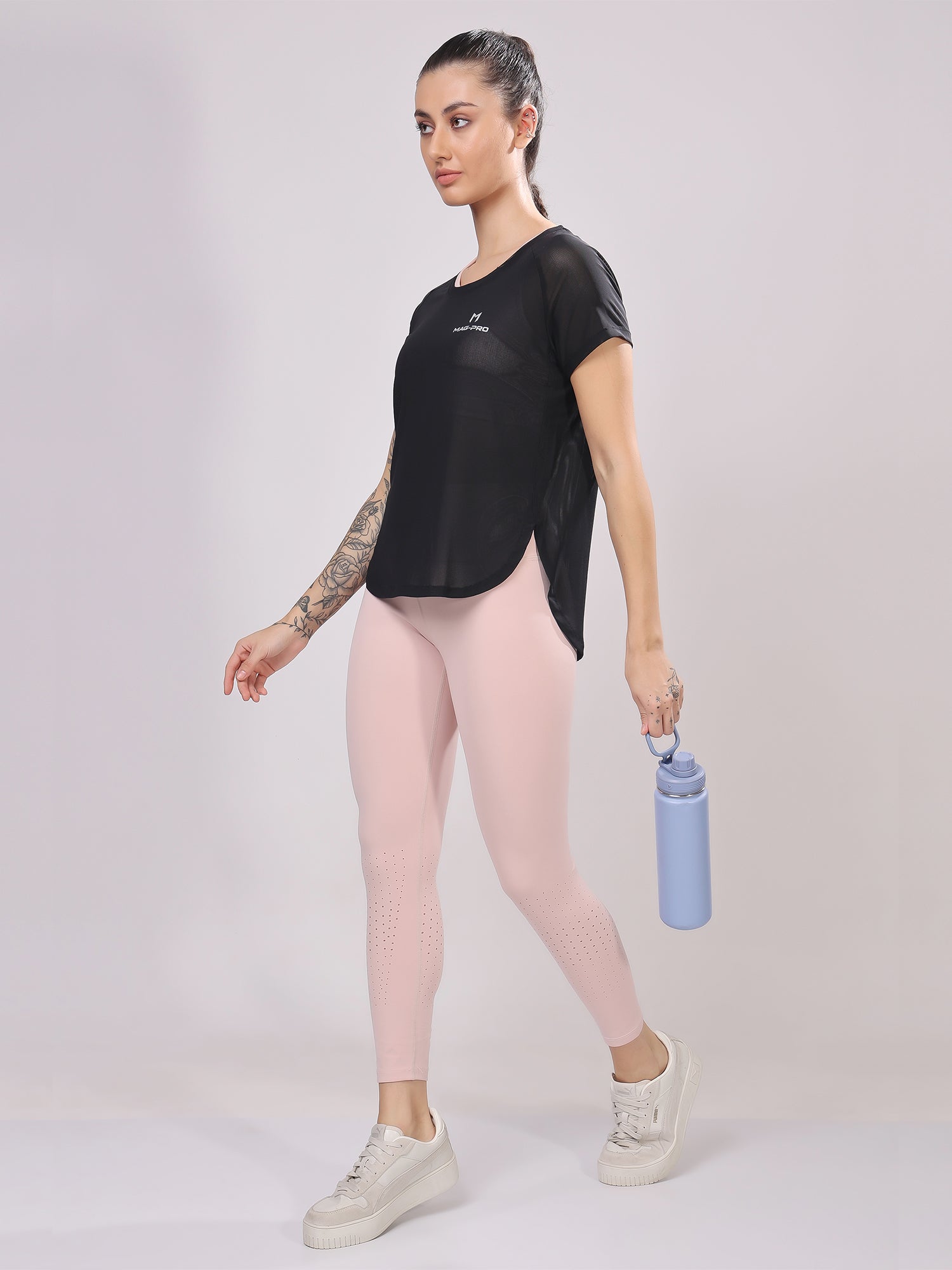 Black Full Mesh Tee – Sleek Design, Full Breathability, Ultimate Comfort