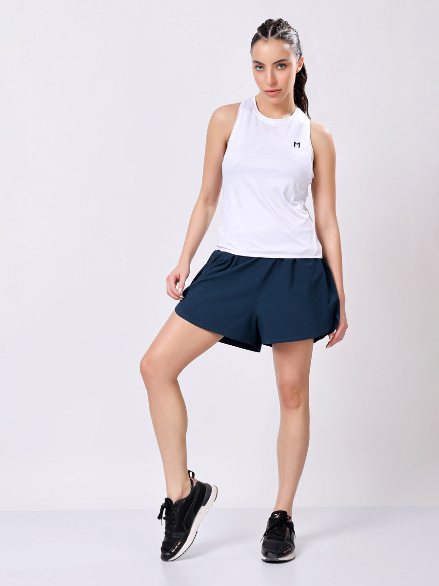 Air Force Blue Dual Shorts – Durable Fabric, Snug Fit, Bold Look