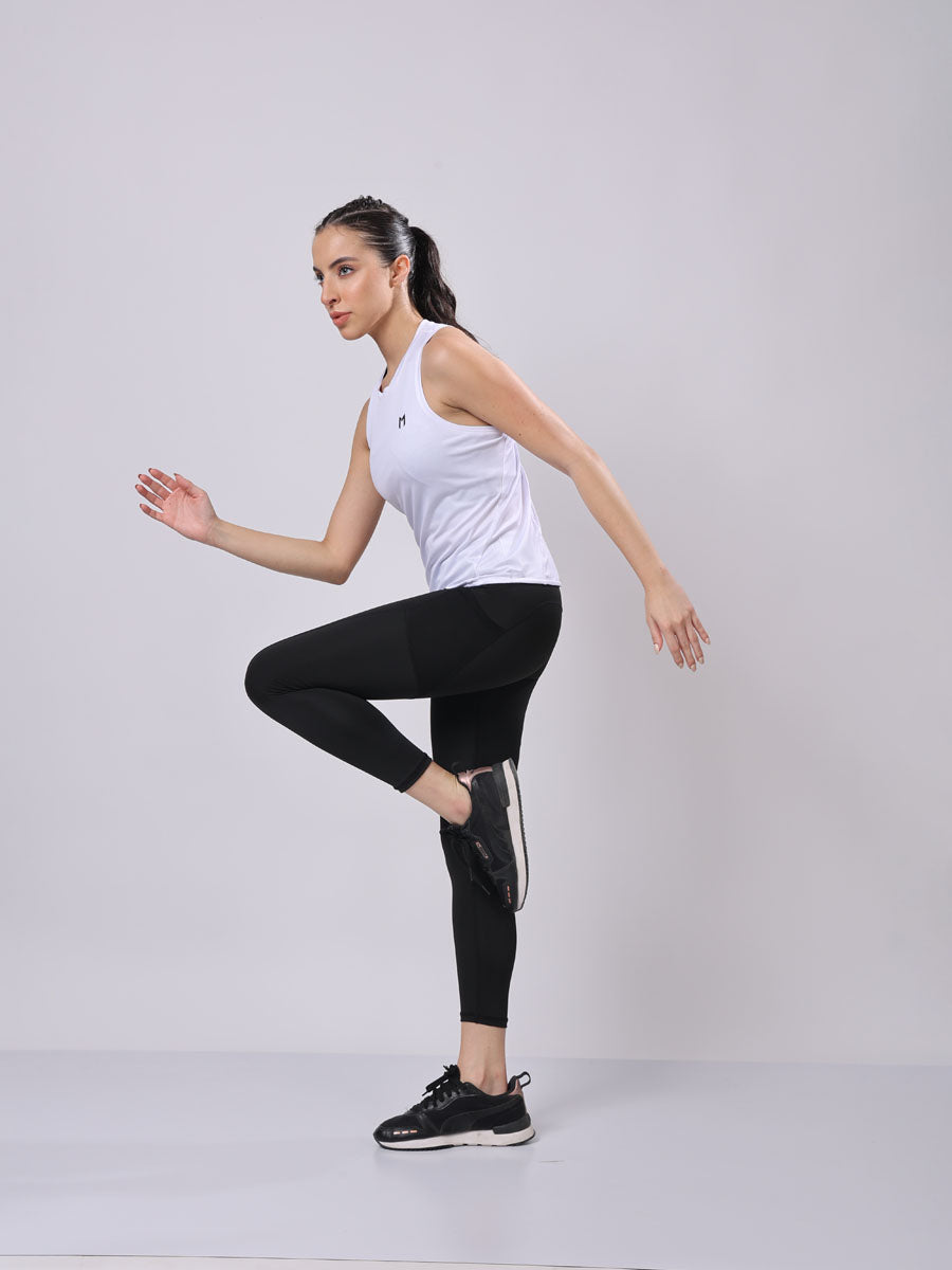 MagPro’s White Modern Tank Top – Gym Ready, Stay Cool, Flexible Fit