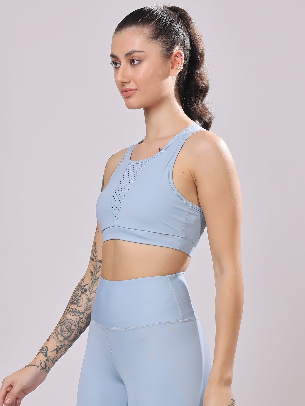 Premium Laser Sapphire Blue Co-Ord Set – Stretchable, Modern Fit, Supportive Waistband
