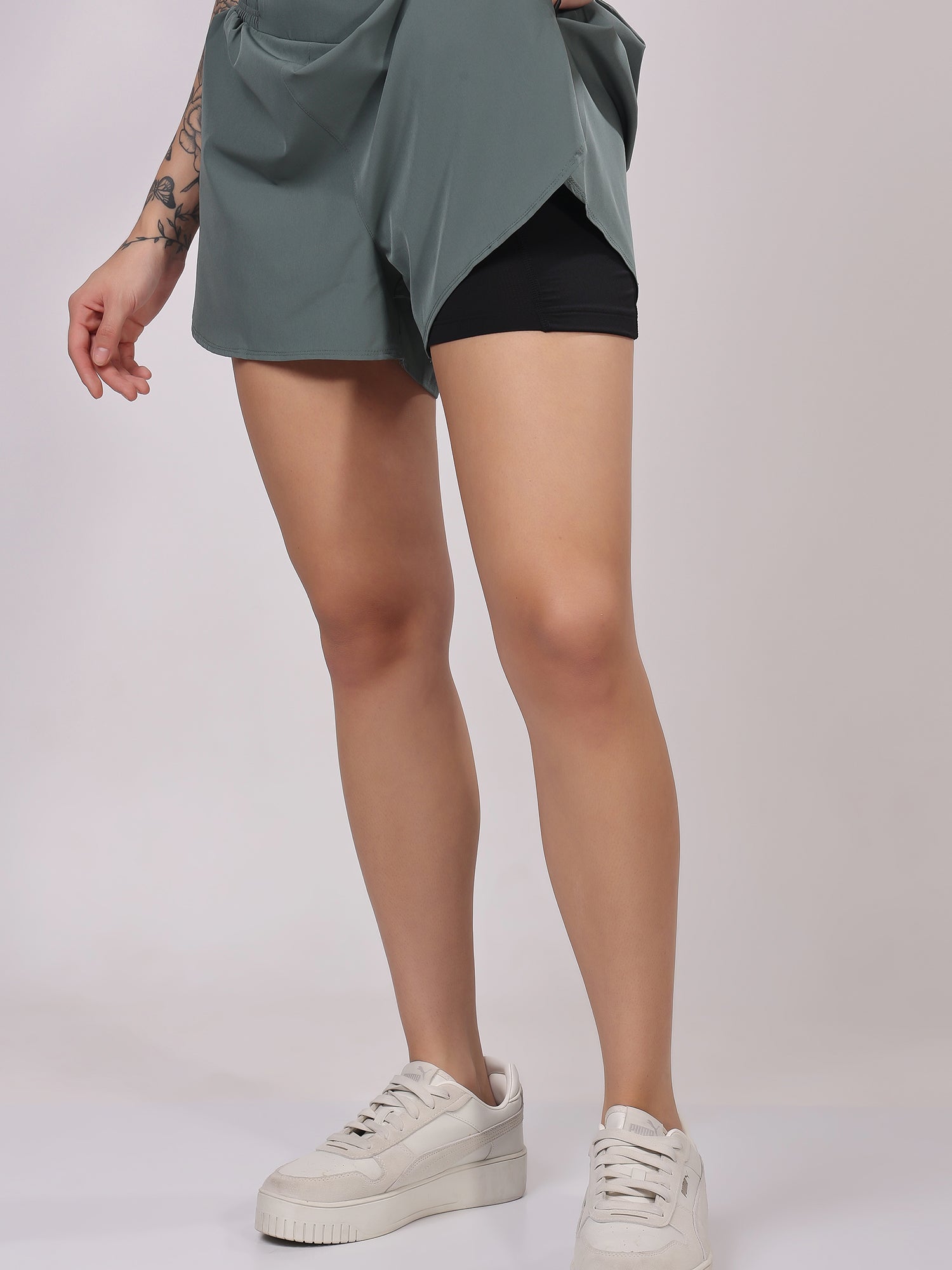 Teal Dual Shorts – Quick Dry Fabric, Ultra Comfort, Active Fit