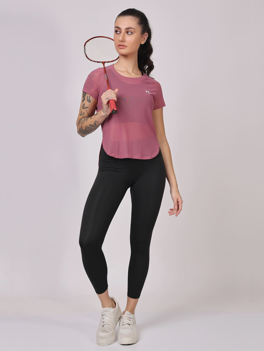 Wine Full Mesh Tee – Trendy Look, Full Breathability, Stay Cool