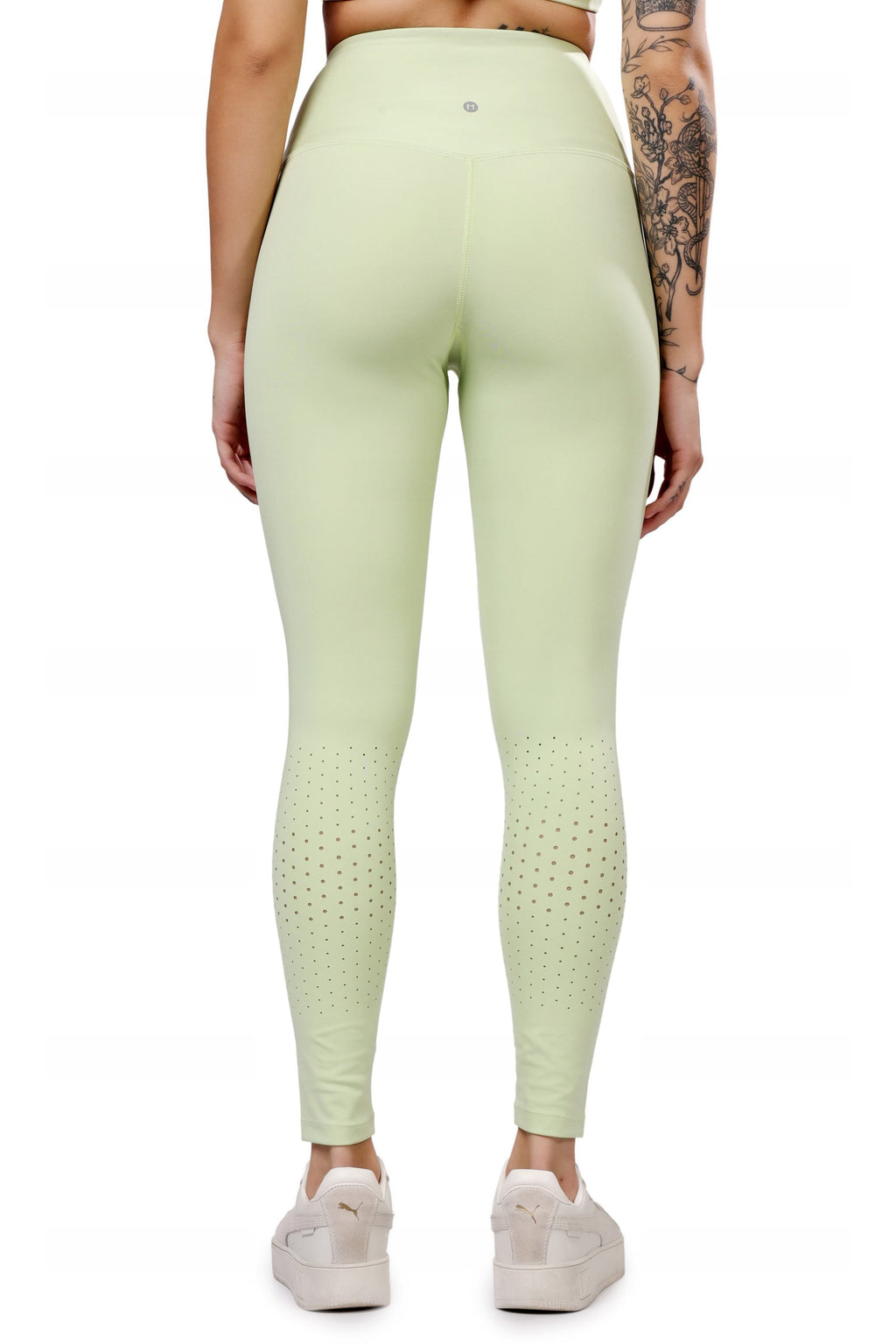 Laser Elaichi Green Leggings – Soft Stretch, Fresh Look, All-Day Comfort