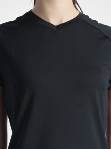 Black Back Mesh Tee – Soft Feel, Stretchy Fit, Breathable Design