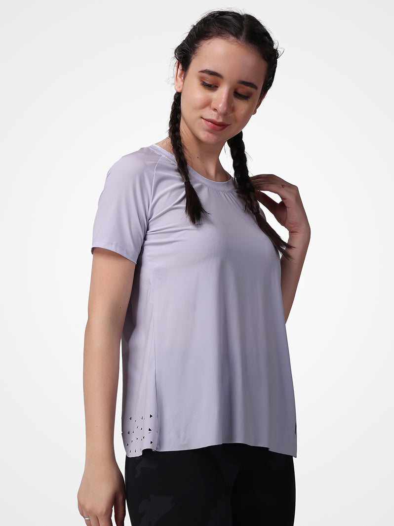 Feather Feel Lavender Laser Tee