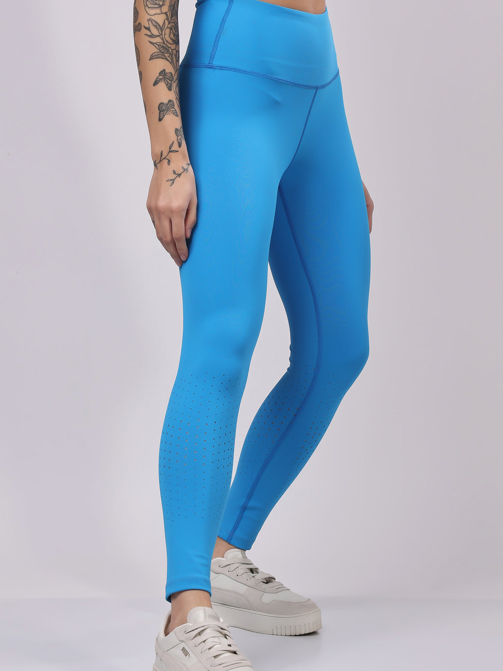 Laser Electric Blue Leggings – Unique Shade, All-Day Comfort, Sweat Wicking
