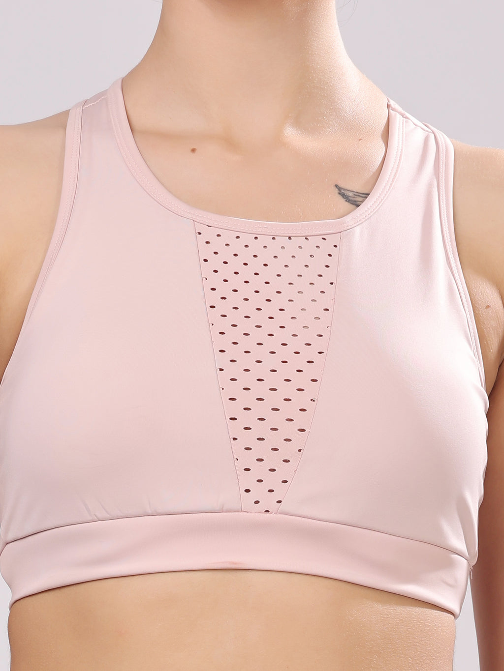 Premium Laser Nude Pink Sports bra