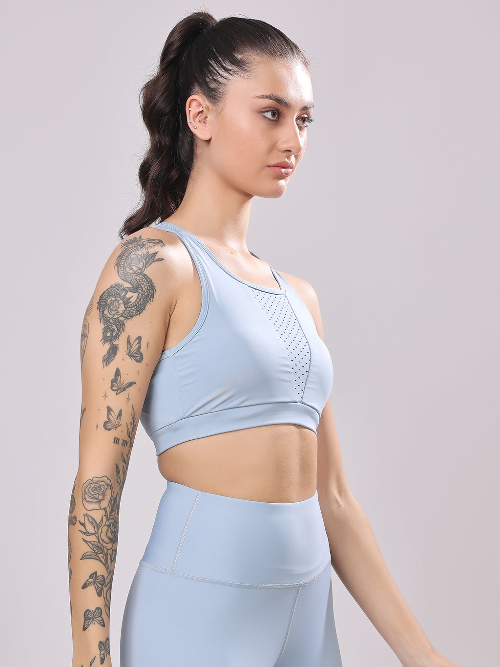 Premium Laser Sapphire Blue Sports Bra