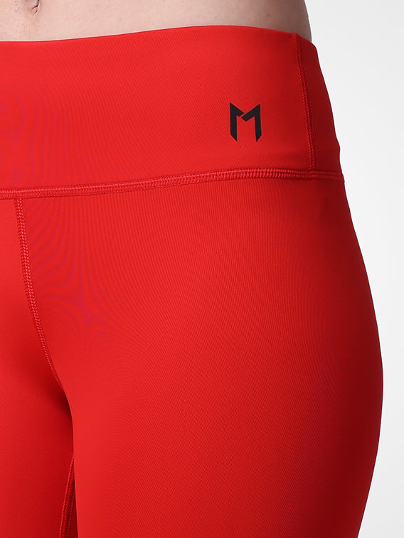 Red Plain Leggings – Bold Look, Ultra Comfort, All-Day Wear