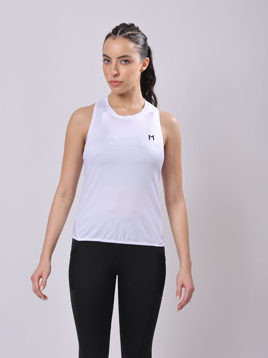 MagPro’s White Modern Tank Top – Gym Ready, Stay Cool, Flexible Fit
