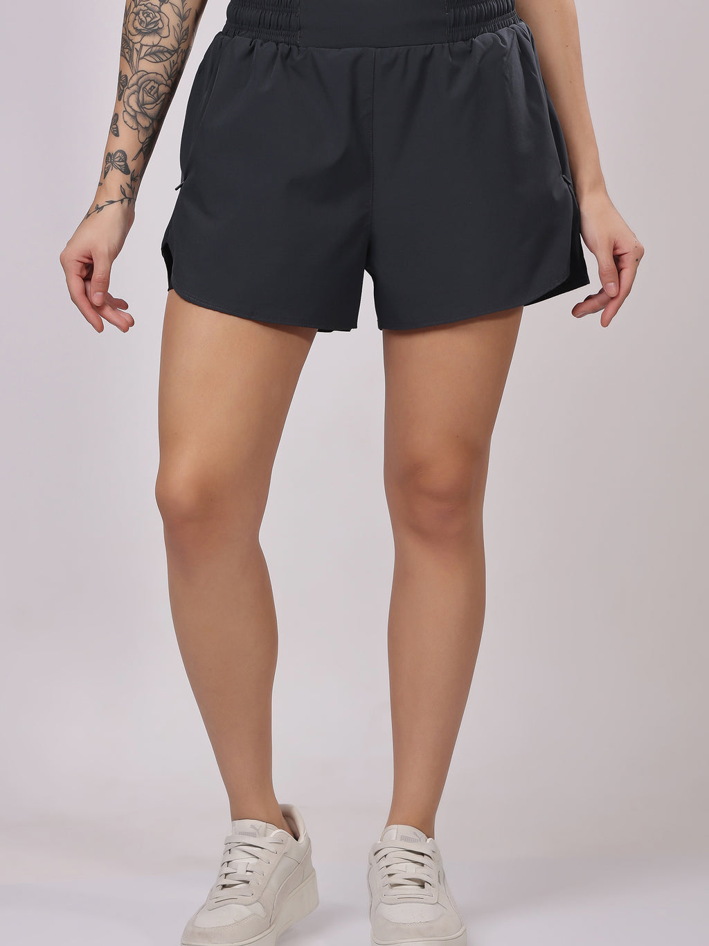 Dark Grey Dual Shorts – Sweat Wicking, Lightweight, Perfect Stretch