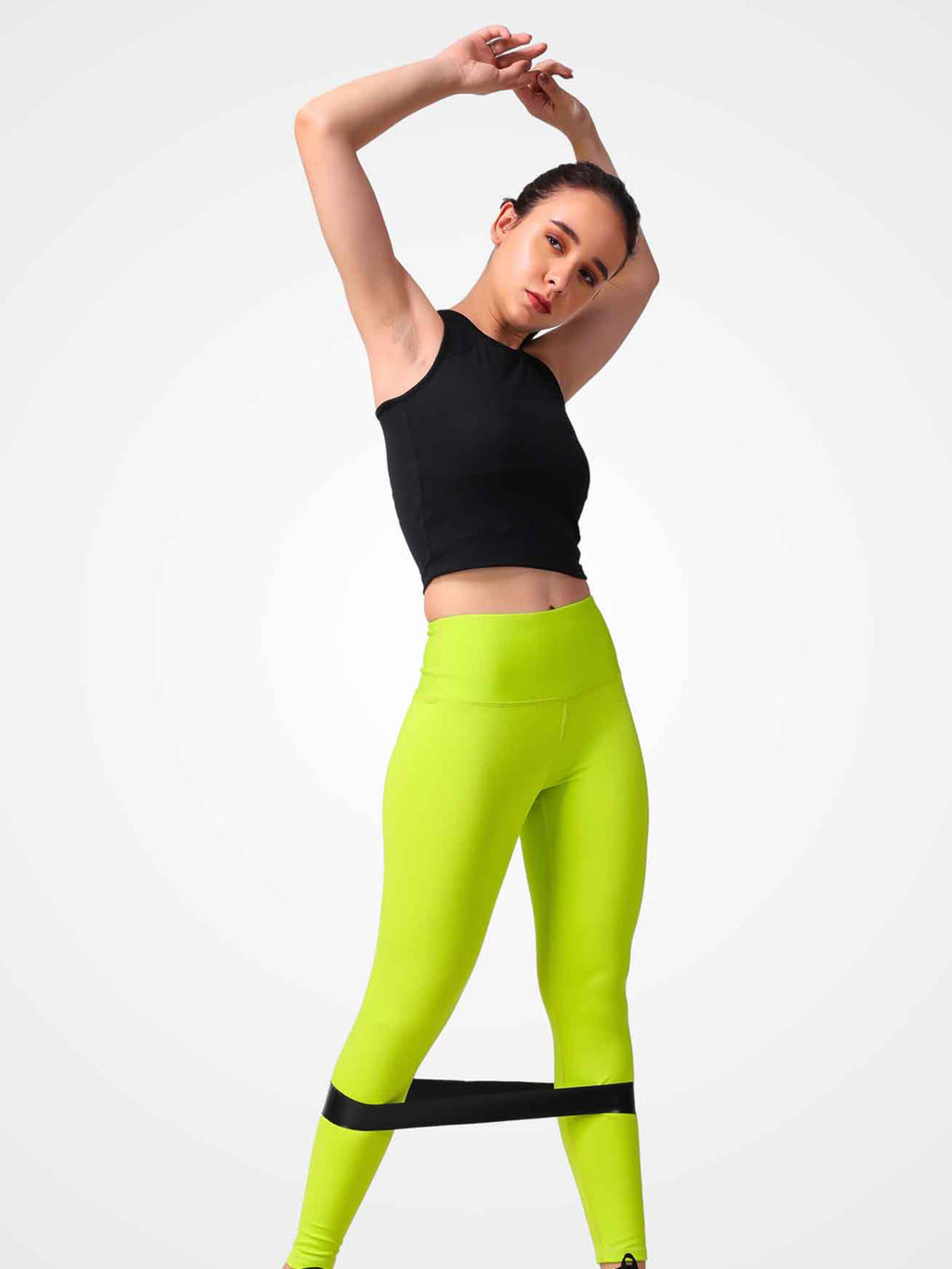 Neon Green Plain Leggings – Super Soft, Sweat Wicking, All-Day Glow