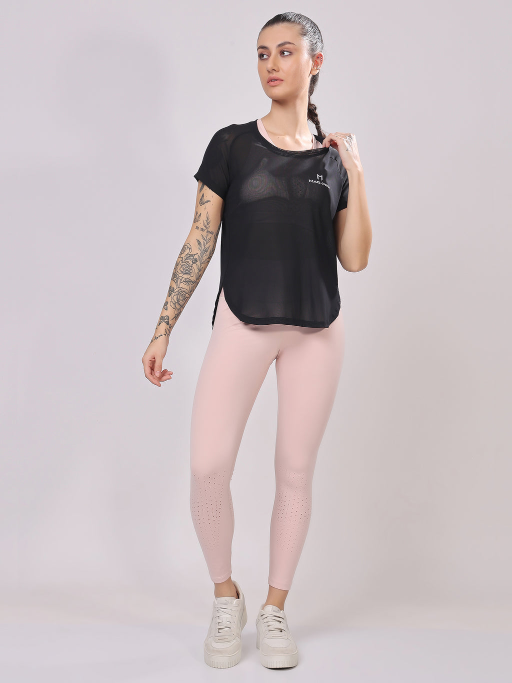 Black Full Mesh Tee – Sleek Design, Full Breathability, Ultimate Comfort