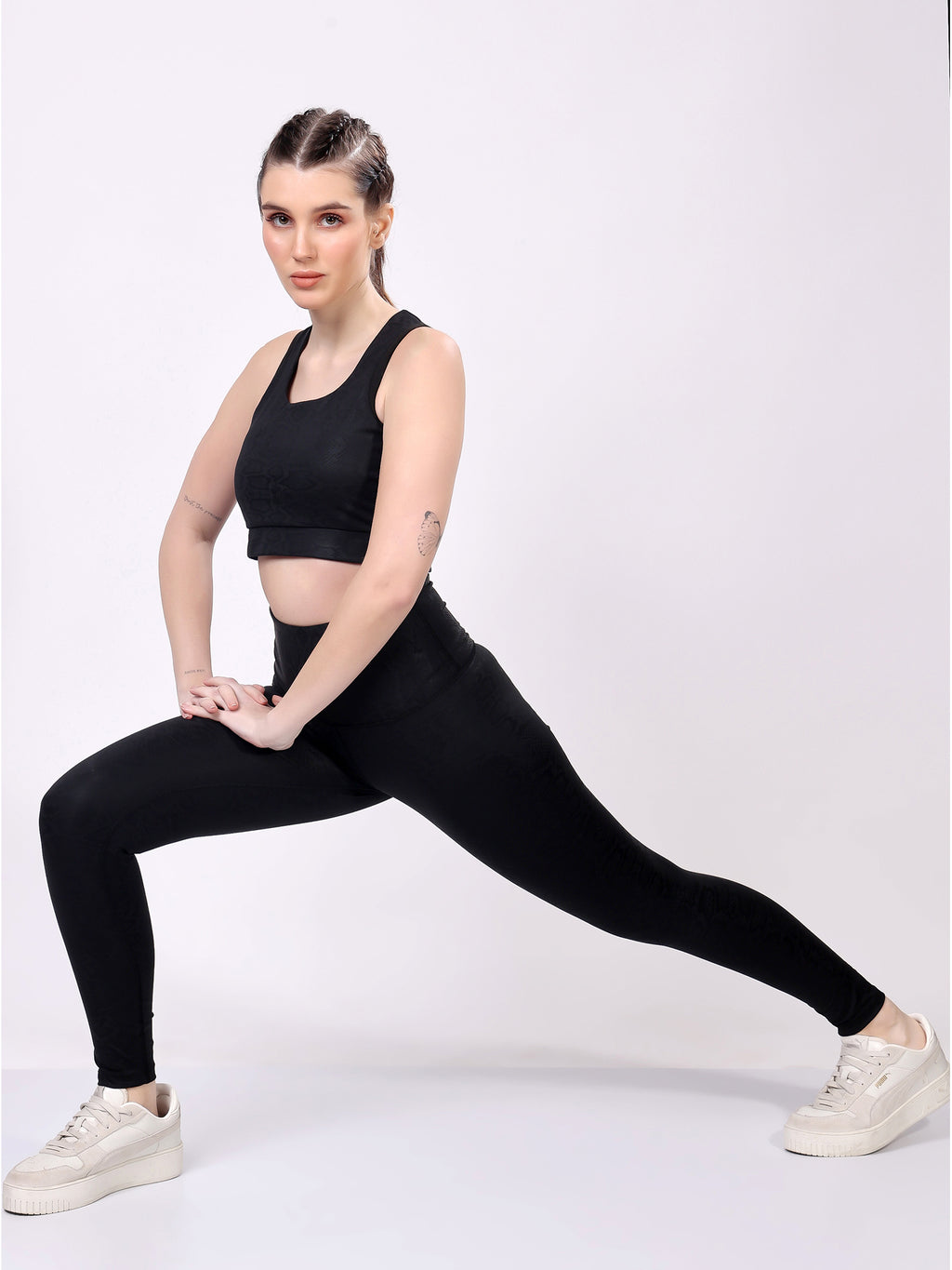 Black Snake Skin Leggings – Stylish Design, Moisture Wicking, Flexible Fit