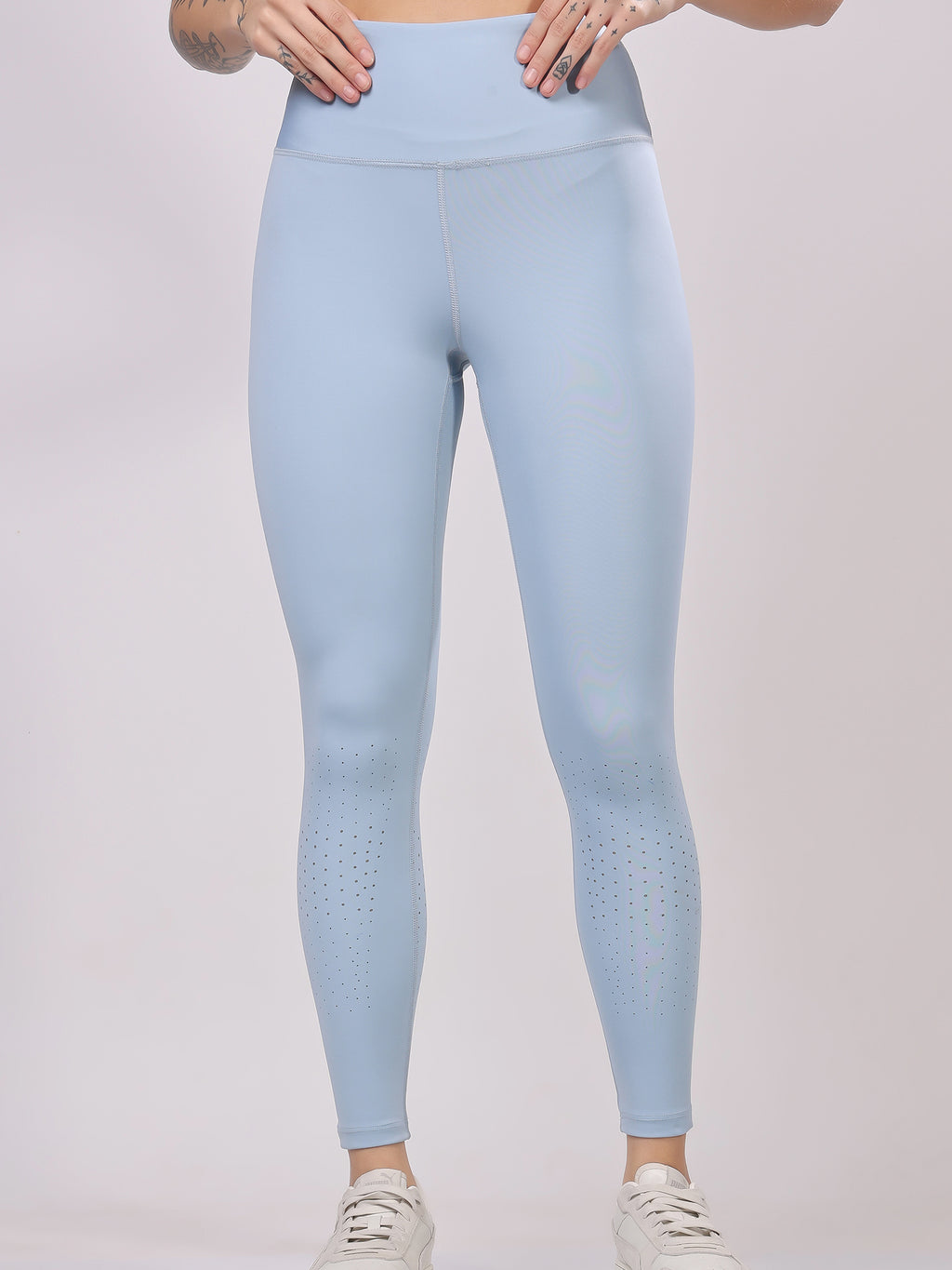 Laser Sapphire Blue Leggings – Rich Shade, Ultra Comfort, Sweat Wicking