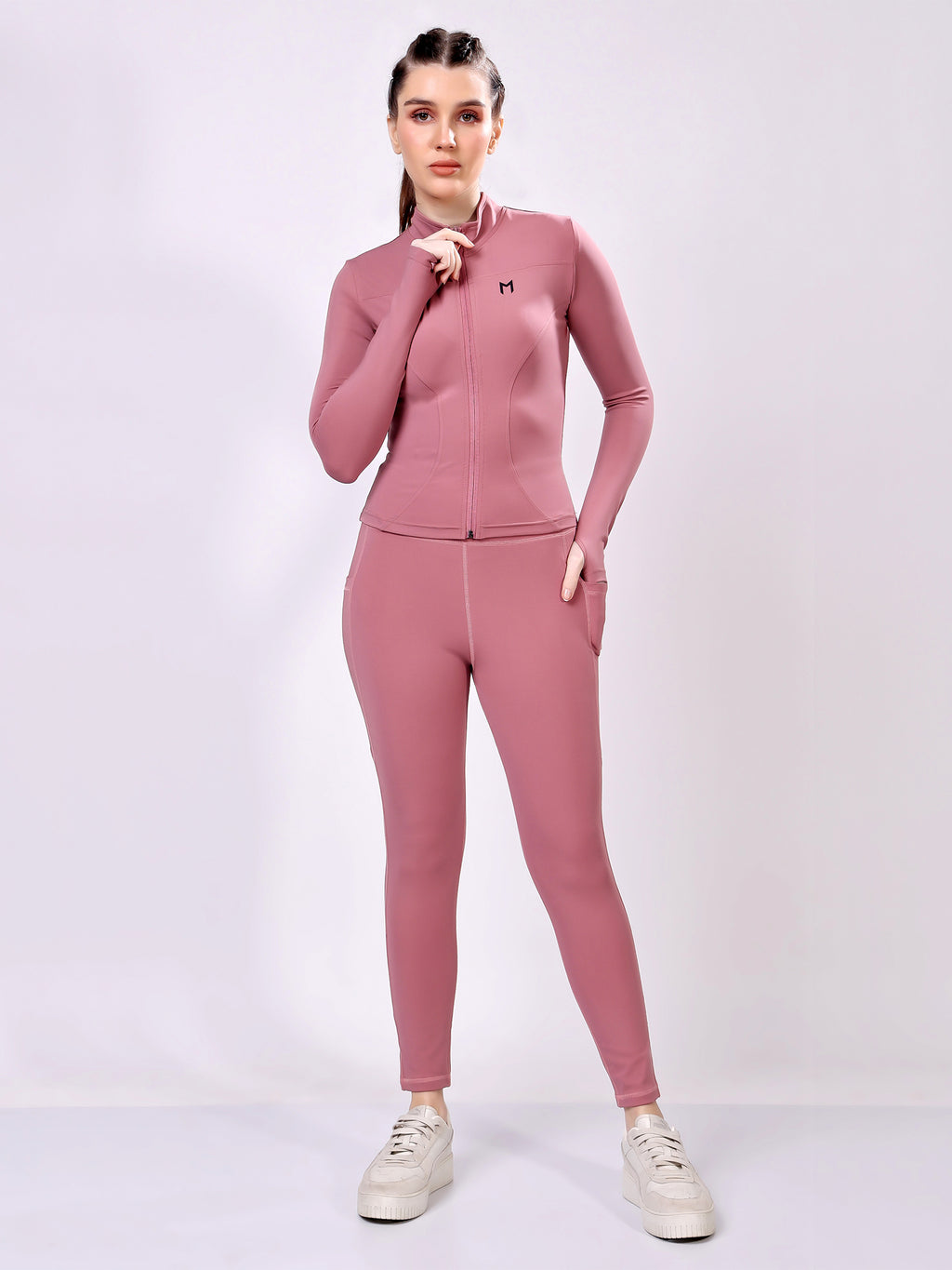 Power Pair Wine Co-Ord Set – Stretchable, Supportive Fit, All-Day Comfort