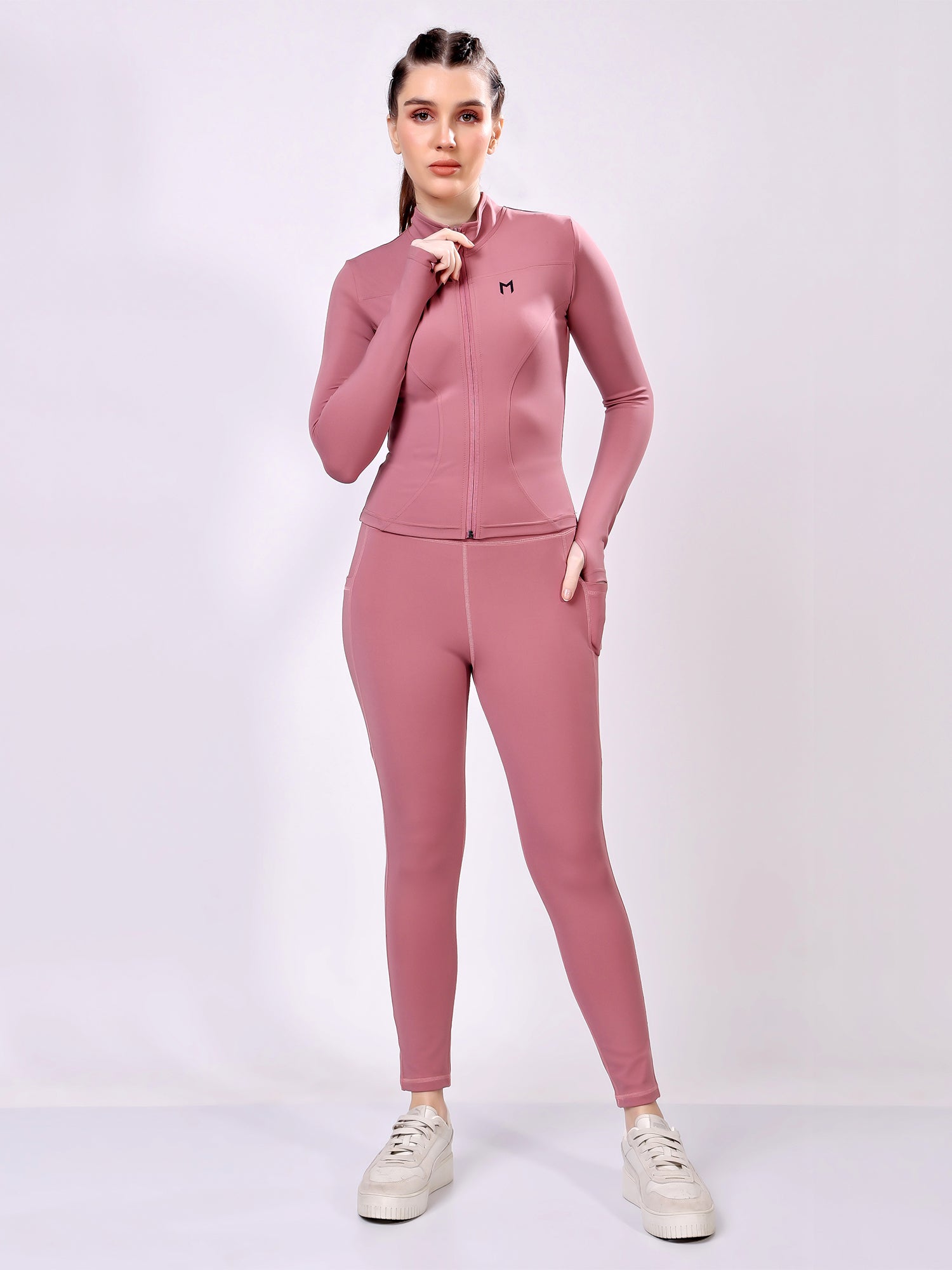 Power Pair Wine Co-Ord Set – Stretchable, Supportive Fit, All-Day Comfort