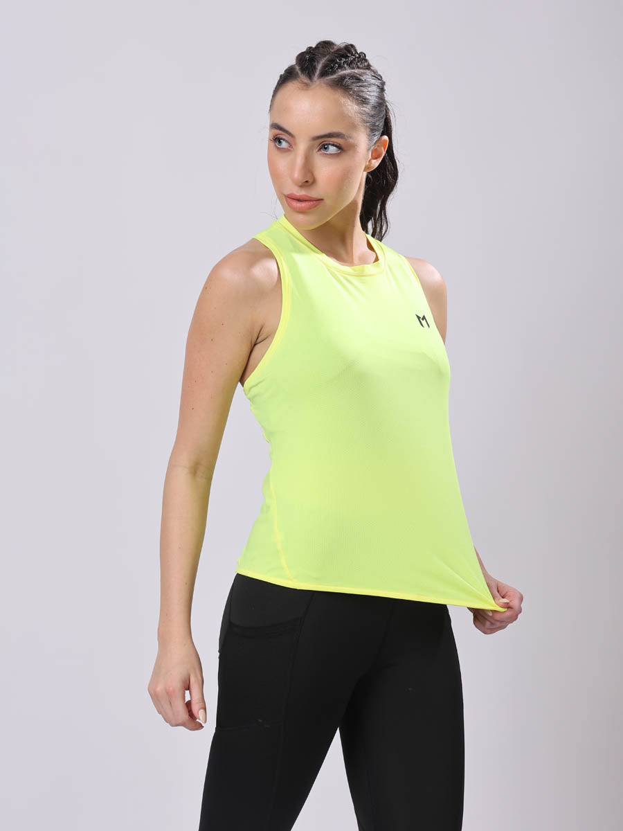 MagPro’s Pop Yellow Modern Tank Top – Feather Light, Breathable, Sweat Wicking