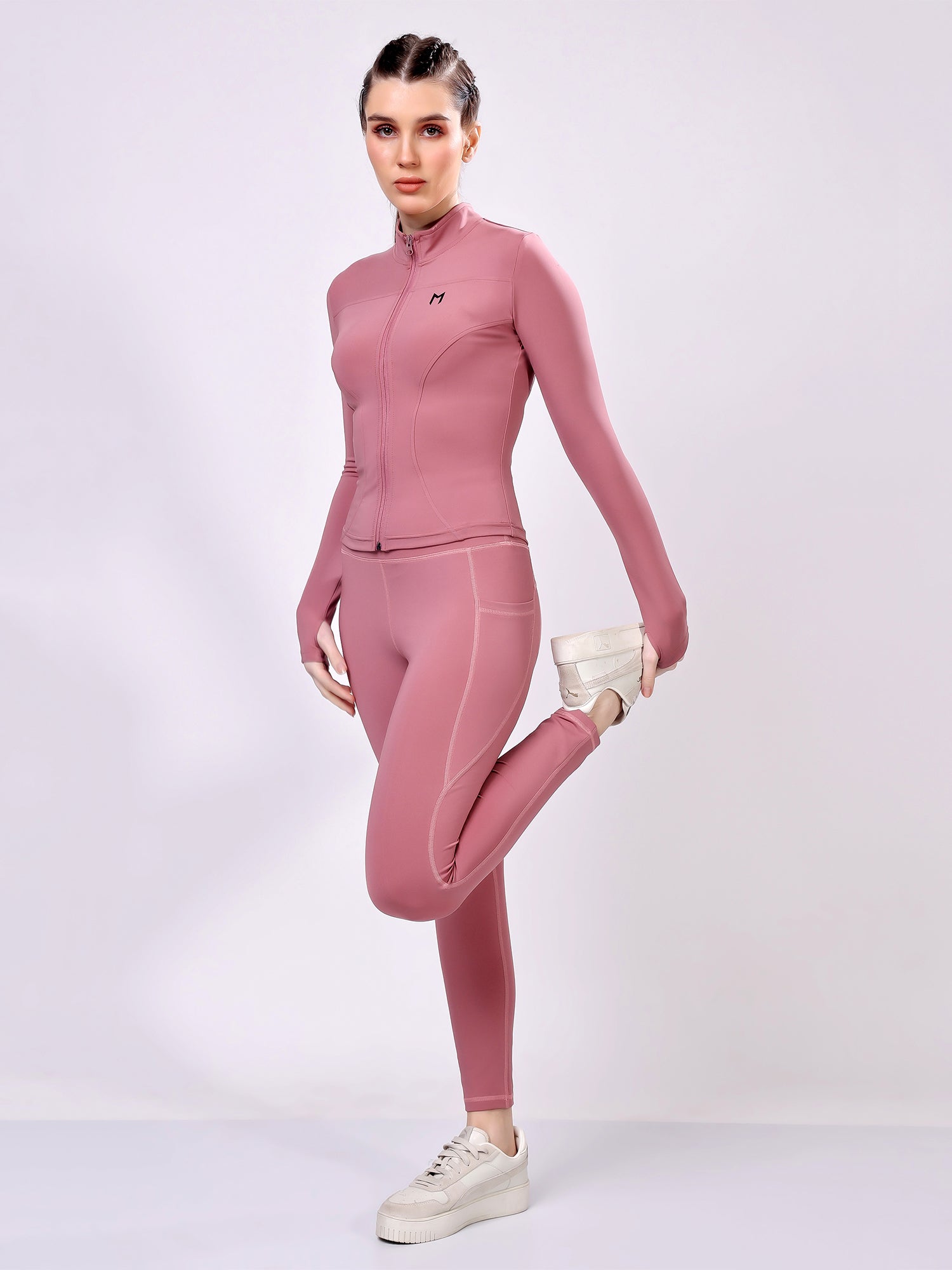 Power Pair Wine Co-Ord Set – Stretchable, Supportive Fit, All-Day Comfort