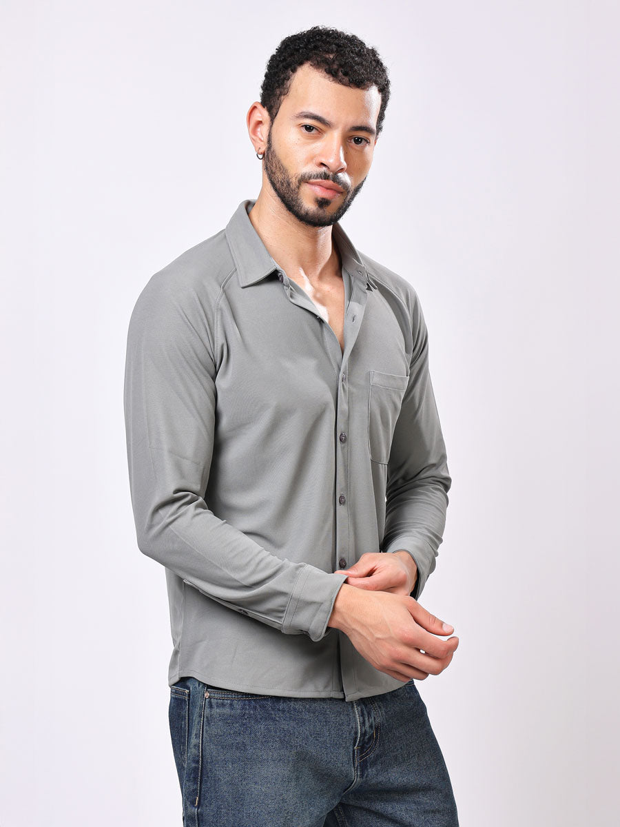 All Day Light Grey Shirt – Wrinkle Free, Shape Retaining, Lightweight Feel