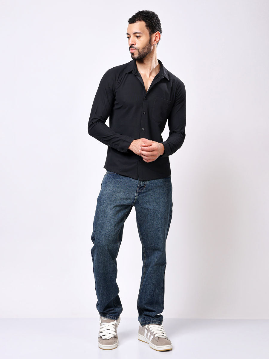 All Day Black Shirt – Wrinkle-Free, Ultra-Stretch, Effortless Style