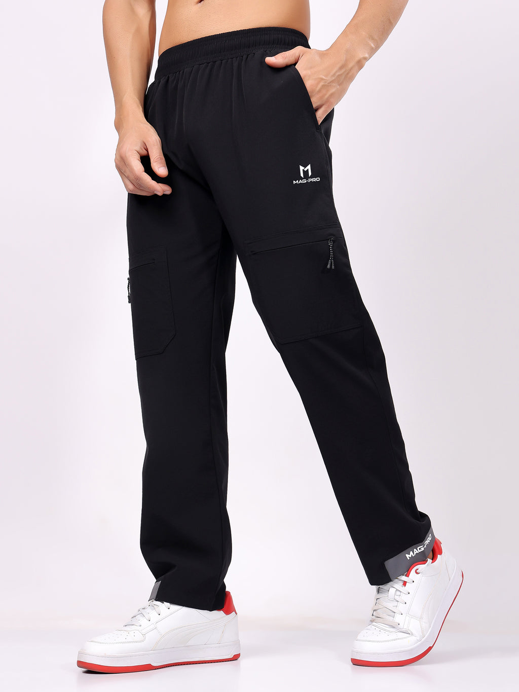 Magpro Black pants with a logo on a white background