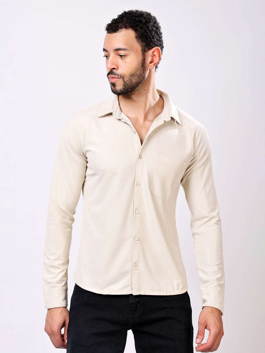 All Day Off White Shirt – Soft Touch, Wrinkle Free, Ultra Stretch