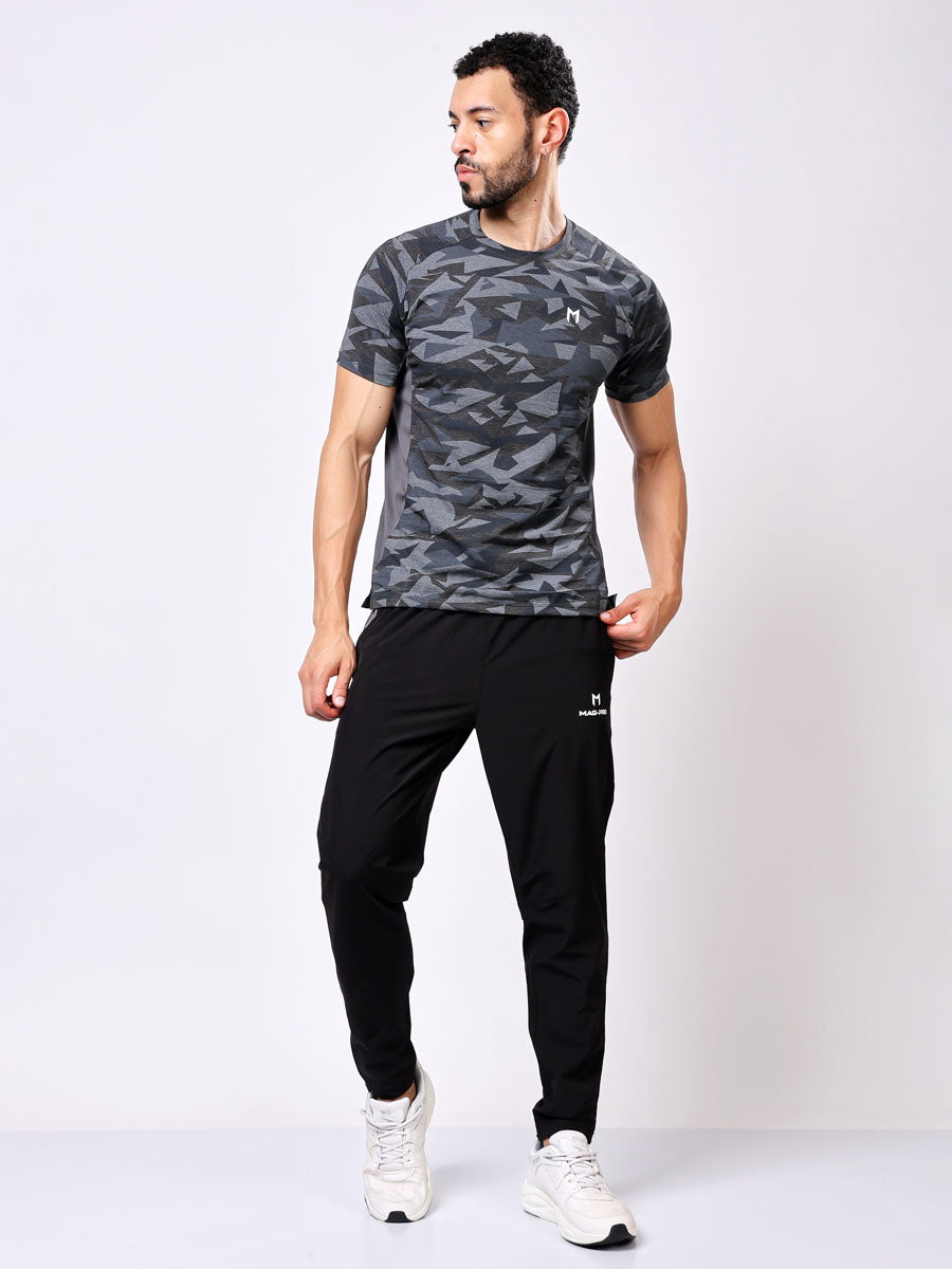 Men’s Grey Printed T-Shirt – Ultra-Soft, Lightweight, Modern Look