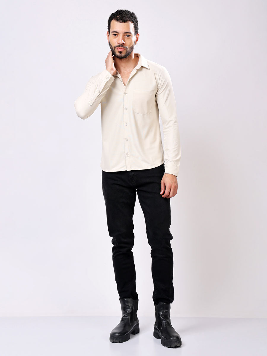 All Day Off White Shirt – Soft Touch, Wrinkle Free, Ultra Stretch