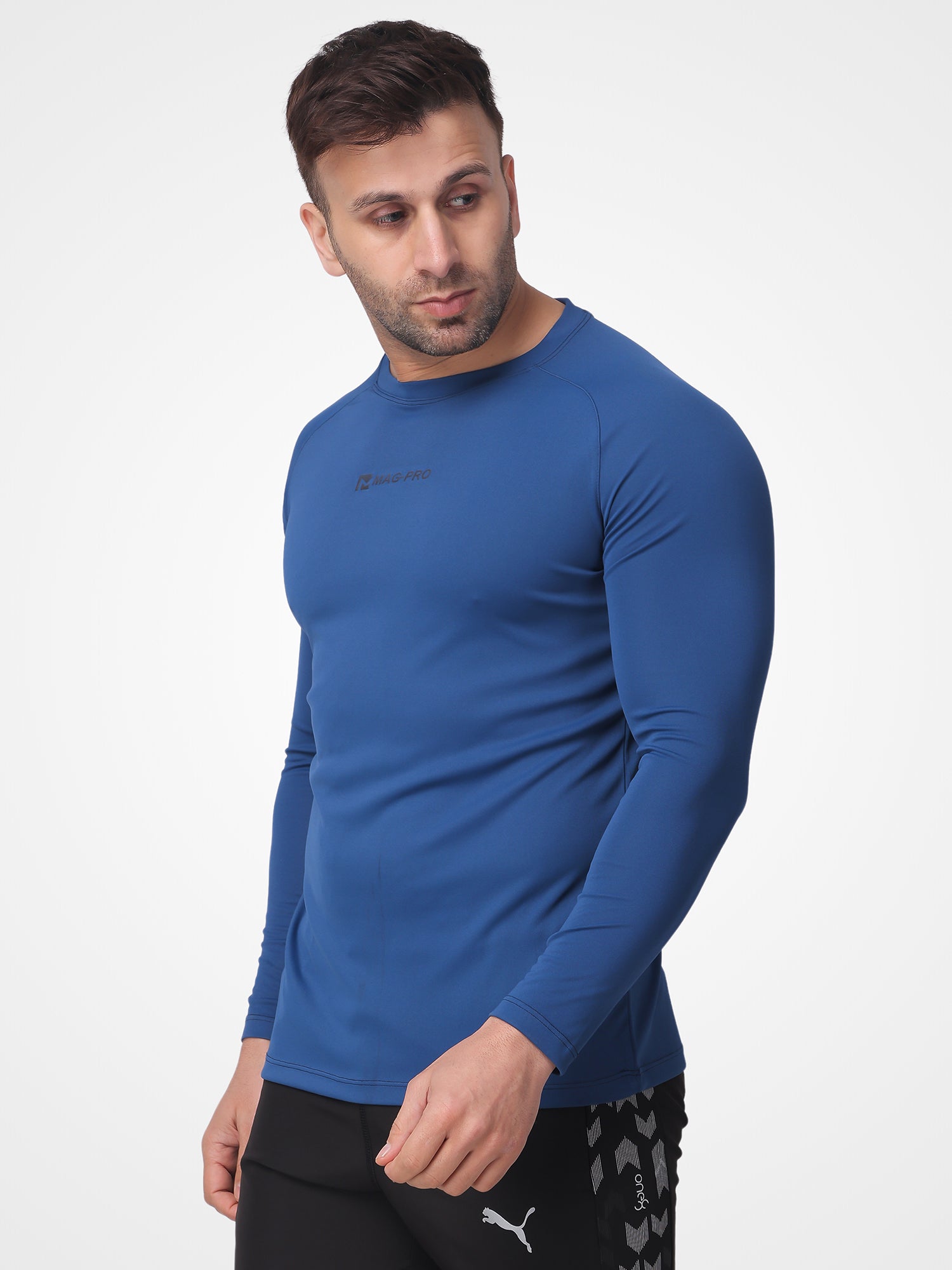 Plain Ultramarine Blue RoundNeck Full Sleeve Tee