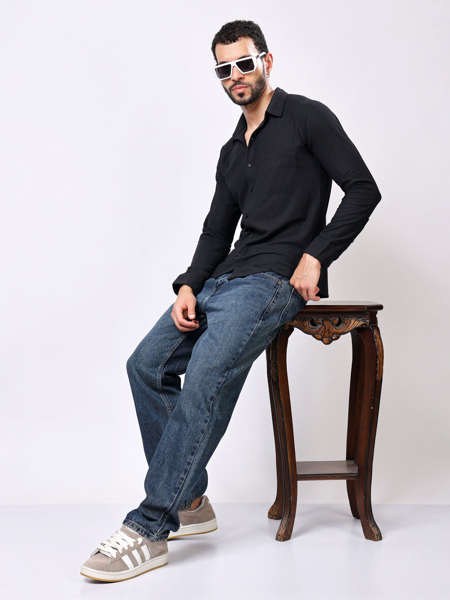 All Day Black Shirt – Wrinkle-Free, Ultra-Stretch, Effortless Style