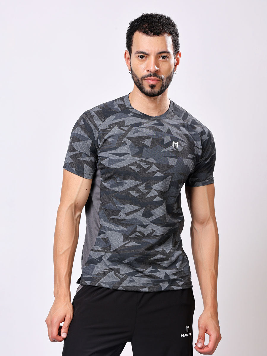 Men’s Grey Printed T-Shirt – Ultra-Soft, Lightweight, Modern Look