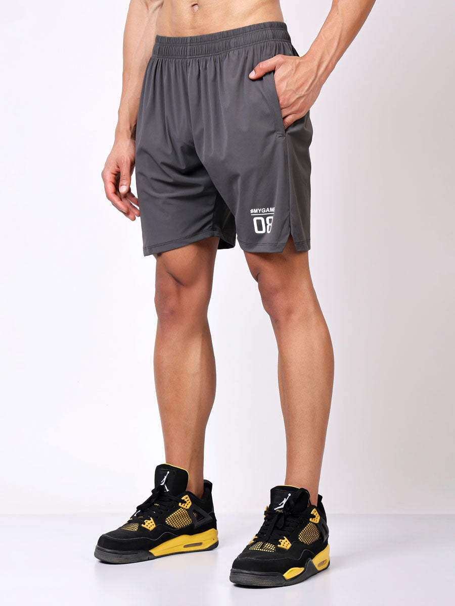 Charcoal Grey Fitted Shorts – Sweat-Wicking, Ultra-Light, Everyday Comfort