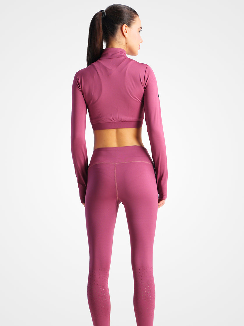 Wine Full Co-Ord Set – Soft Fabric, High-Waisted Fit, All-Day Comfort