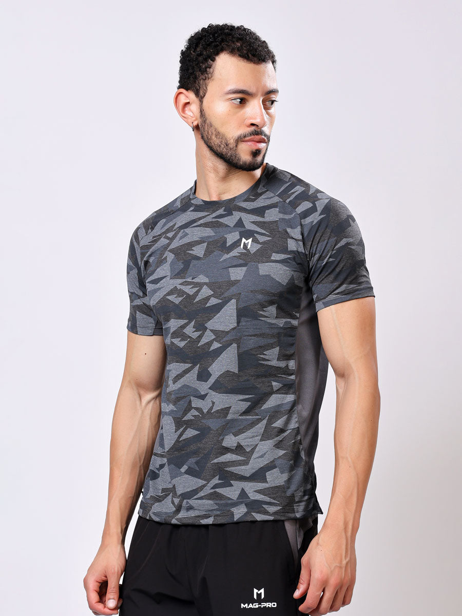 Men’s Grey Printed T-Shirt – Ultra-Soft, Lightweight, Modern Look
