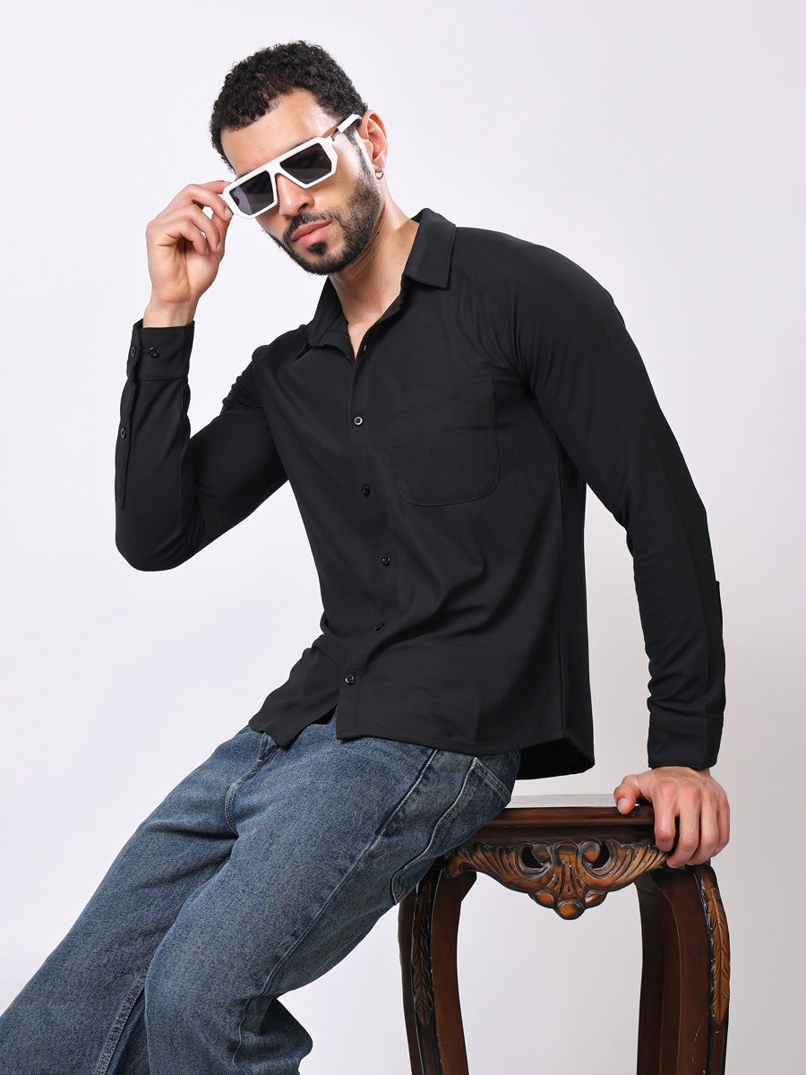 All Day Black Shirt – Wrinkle-Free, Ultra-Stretch, Effortless Style