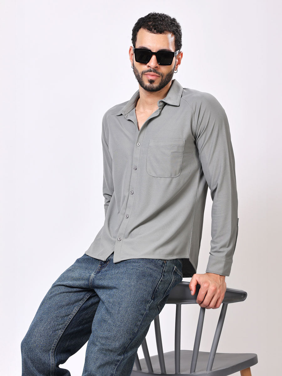All Day Light Grey Shirt – Wrinkle Free, Shape Retaining, Lightweight Feel
