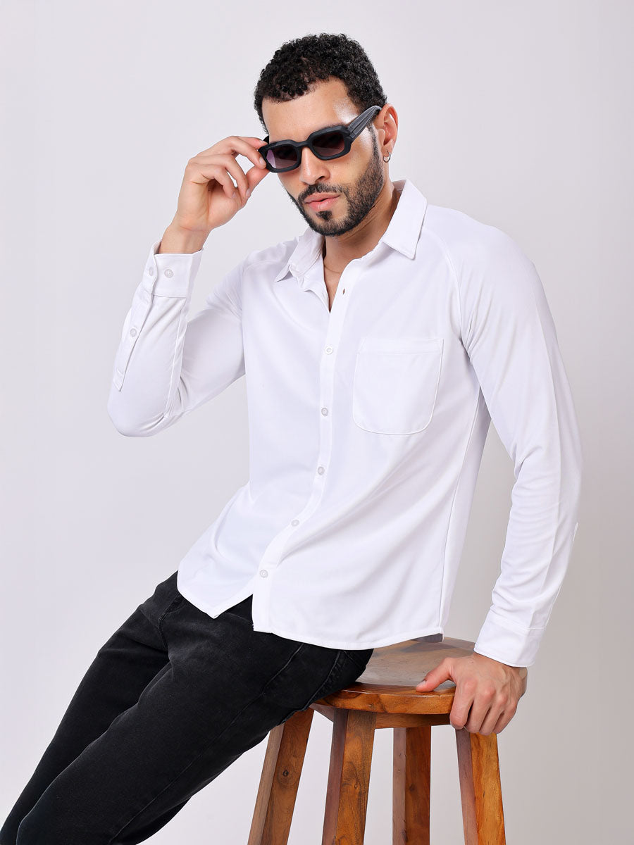 All Day White Shirt – 4 Way Stretch, Wrinkle Free, Moisture Wicking