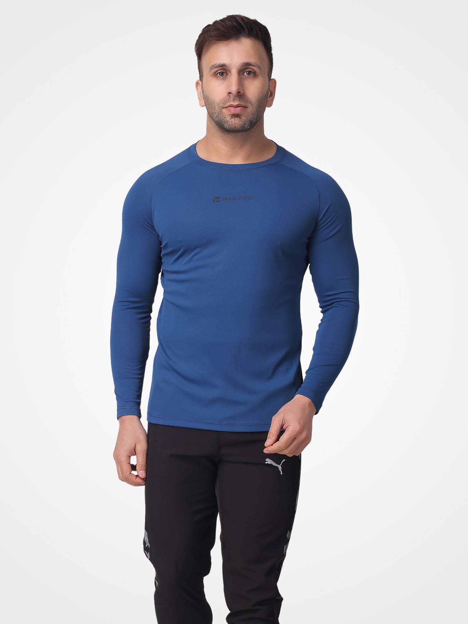 Plain Ultramarine Blue RoundNeck Full Sleeve Tee