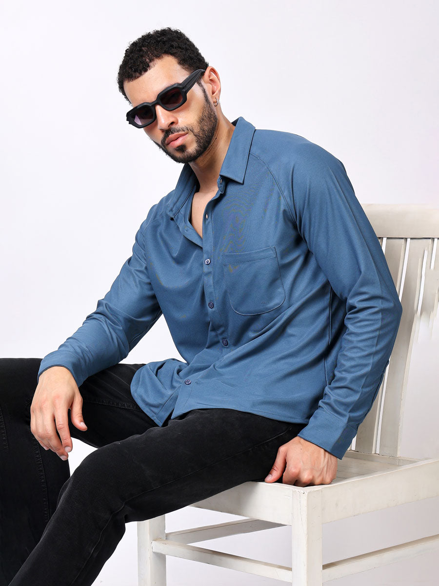 All Day Blue Shirt – Slim Fit, Ultra Stretch, Wrinkle Free