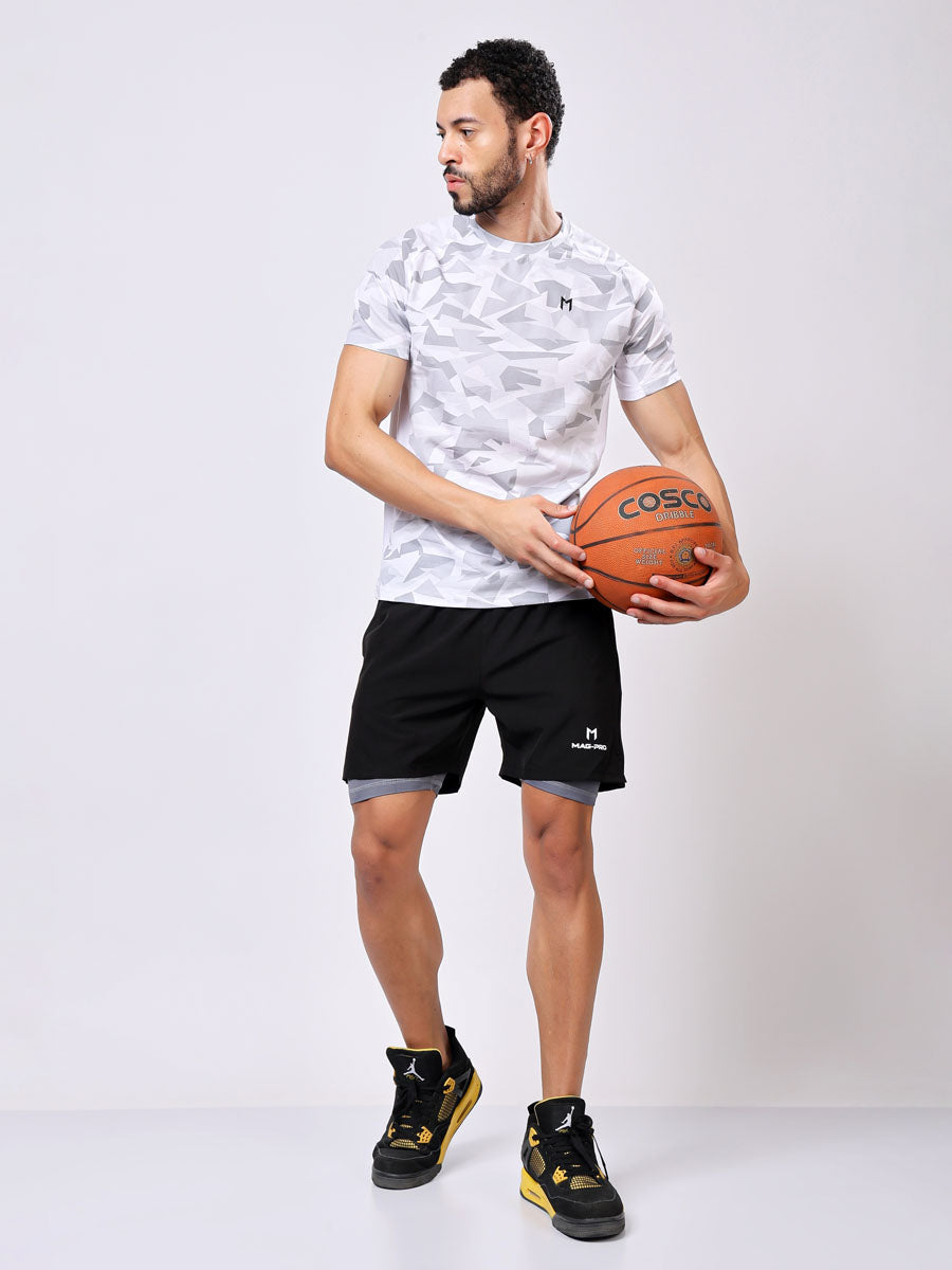 Men’s White Printed T-Shirt – Ultra-Soft, Sleek Look, Everyday Comfort
