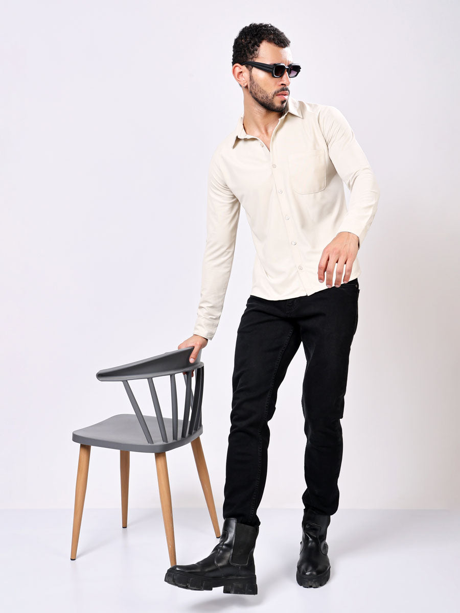 All Day Off White Shirt – Soft Touch, Wrinkle Free, Ultra Stretch