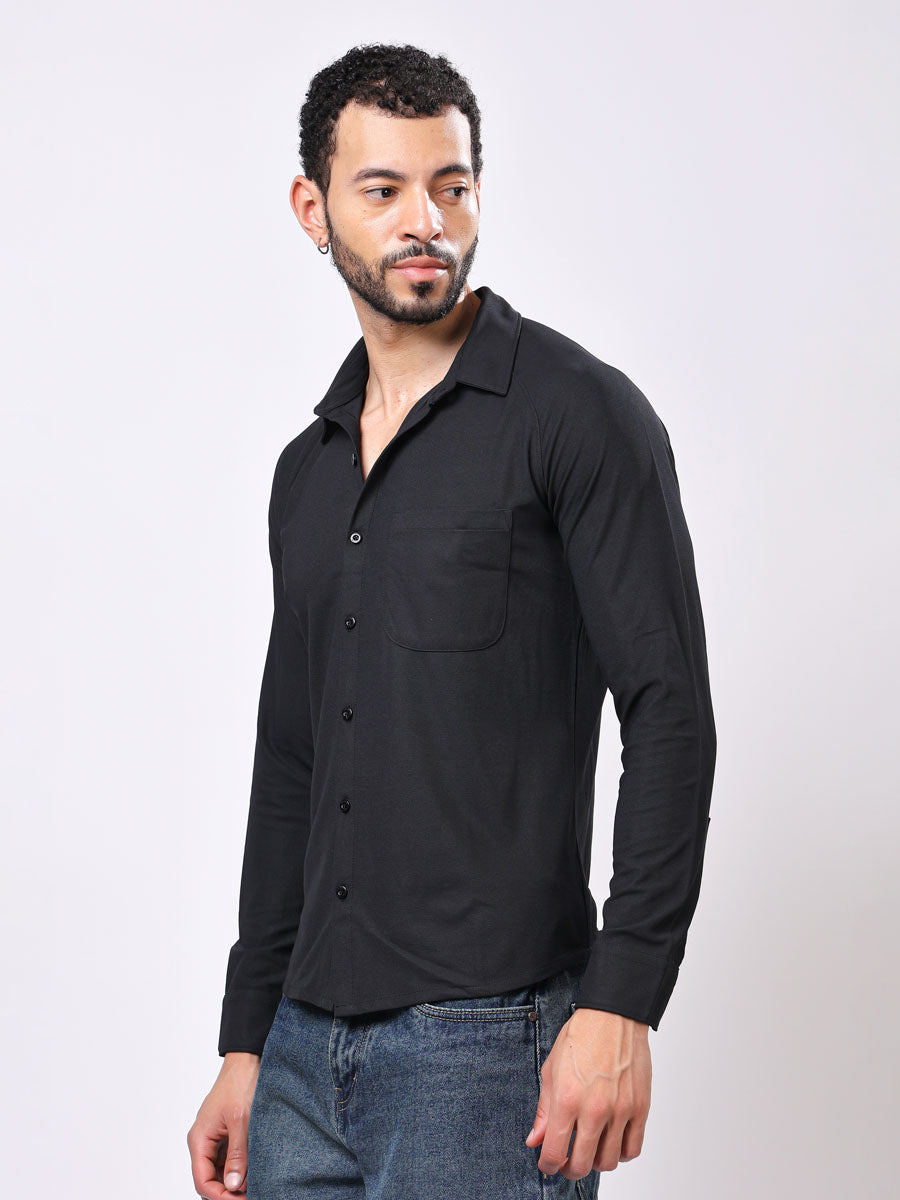 All Day Black Shirt – Wrinkle-Free, Ultra-Stretch, Effortless Style