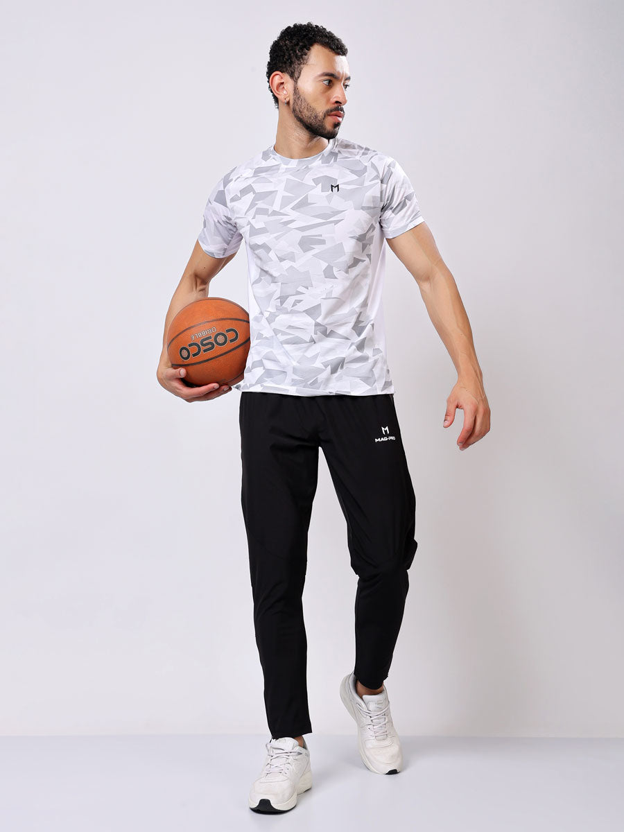 Men’s White Printed T-Shirt – Ultra-Soft, Sleek Look, Everyday Comfort