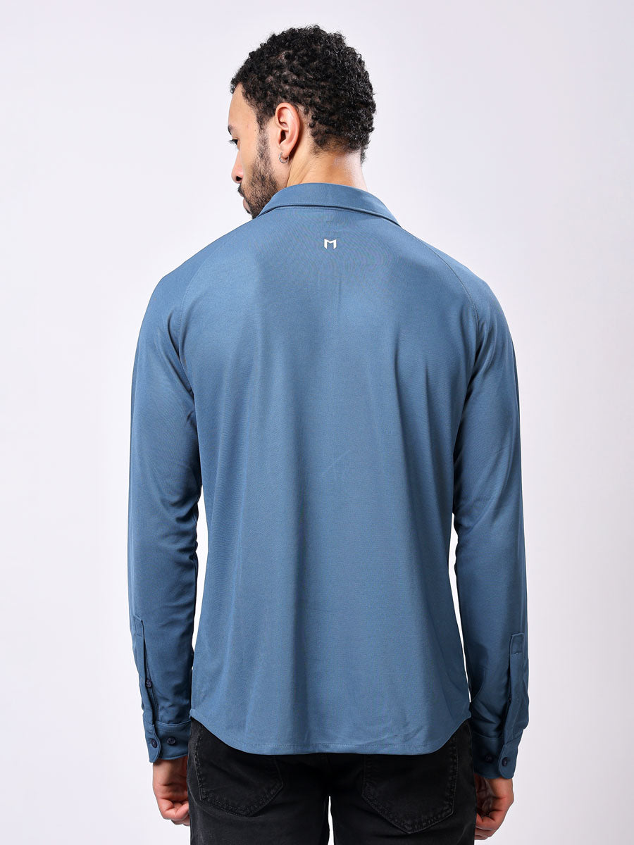 All Day Blue Shirt – Slim Fit, Ultra Stretch, Wrinkle Free