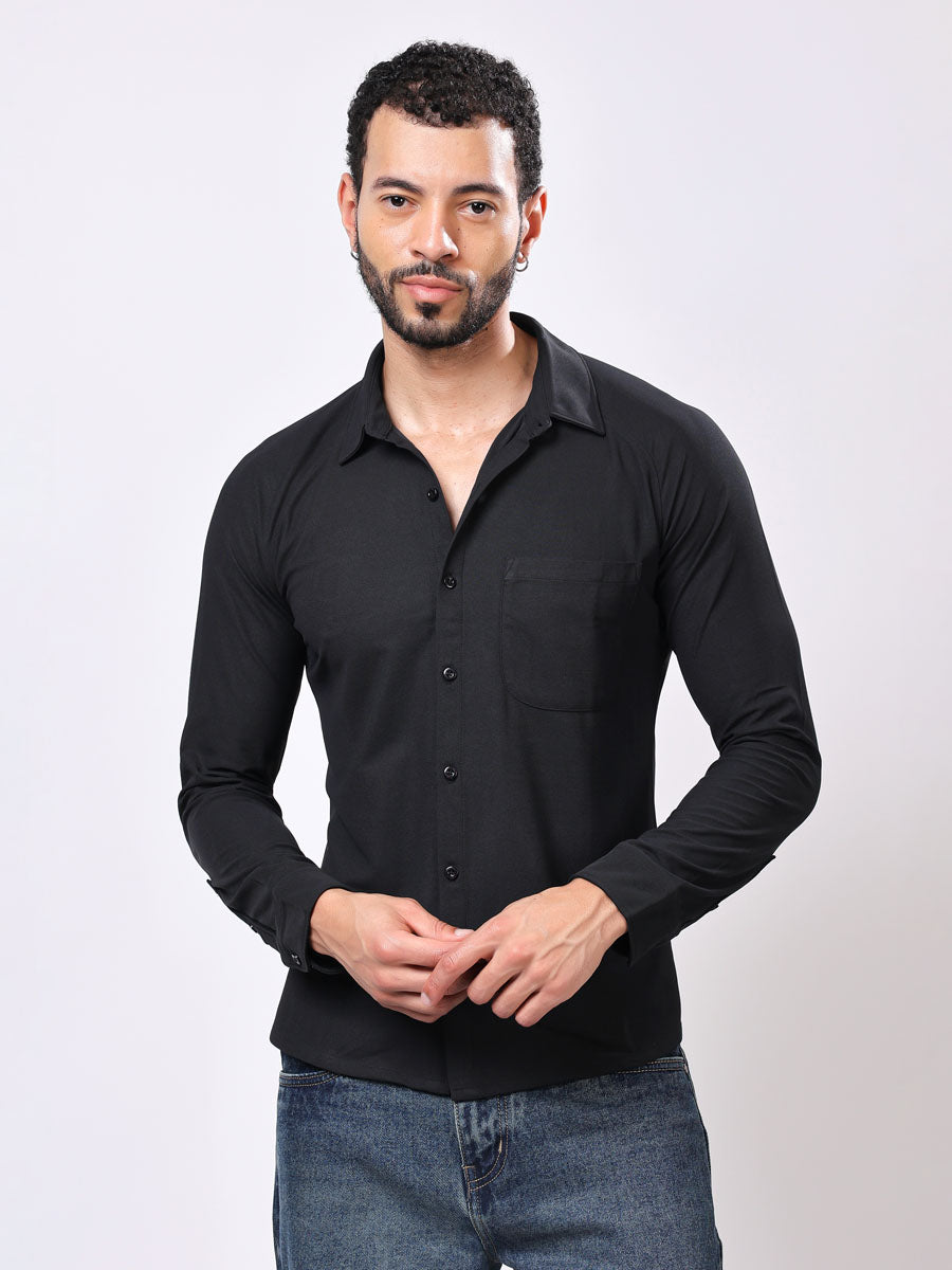 All Day Black Shirt – Wrinkle-Free, Ultra-Stretch, Effortless Style