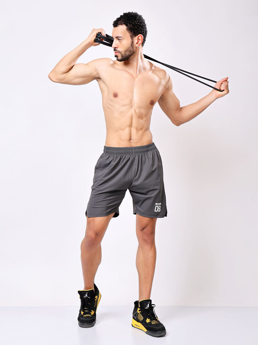 Charcoal Grey Fitted Shorts – Sweat-Wicking, Ultra-Light, Everyday Comfort